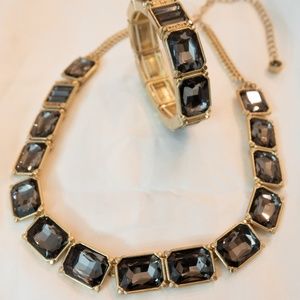 Lia Sophia Kia Edition Cut Crystal Collar Necklace & Bracelet set!